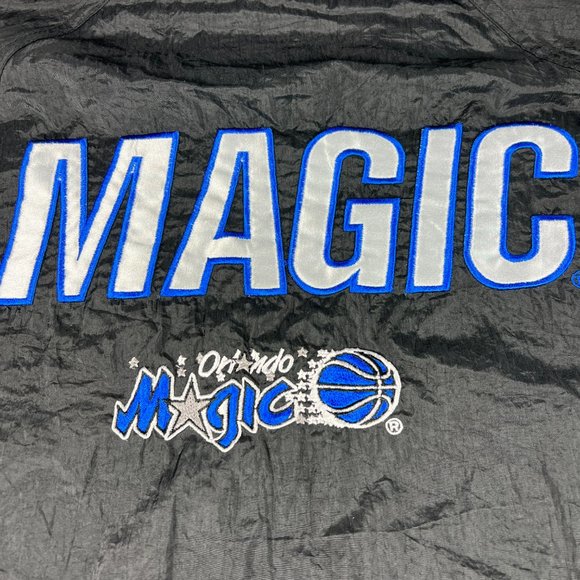 VTG Logo 7 Orlando Magic Jacket Adult Medium Black Full Zip Hooded Windbreaker - Picture 13 of 16